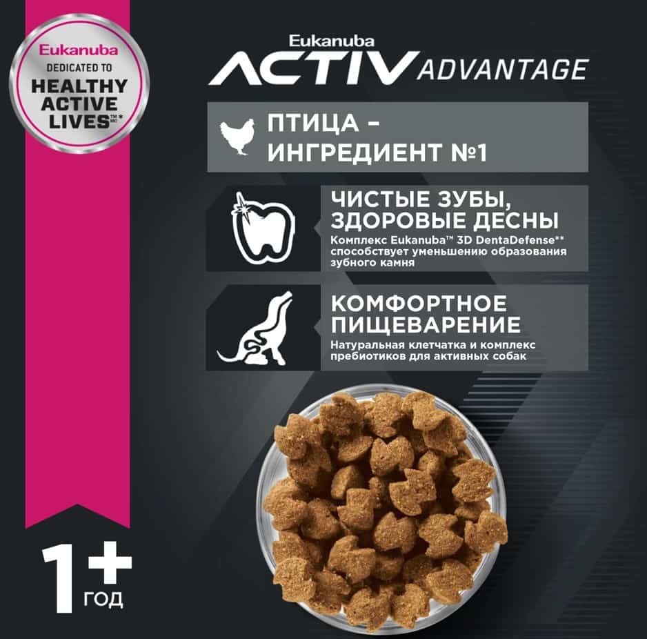 Питание для крупных пород собак Сухой корм для собак Eukanuba Adult Large Breed (птица)