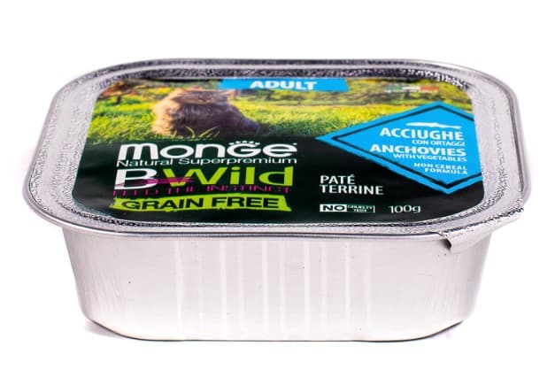Влажное питание для кошек Monge Cat BWild Grain Free Anchovies (анчоус, овощи)