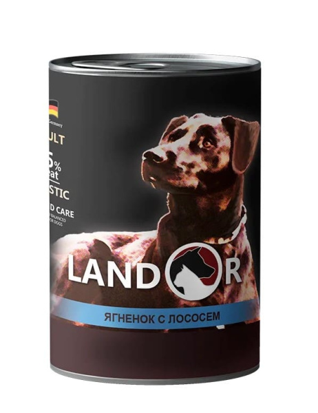 Консервы для собак LANDOR Adult All Breed (ягненок, лосось)