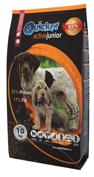Каталог Сухой корм для щенков средних и крупных пород Quicker Active High Energy Junior Medium & Big Breed для собак
