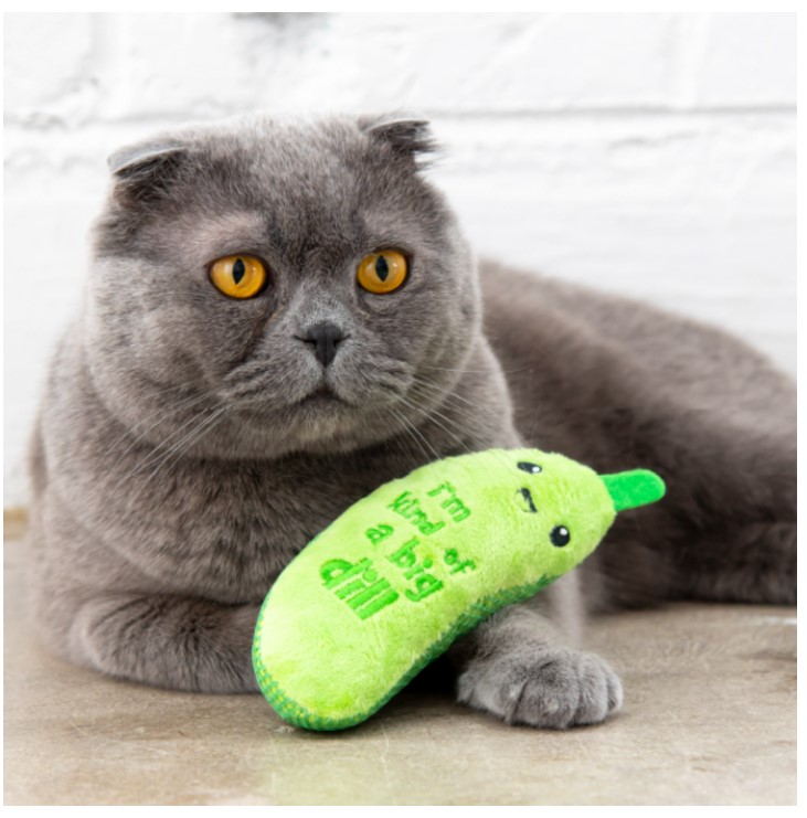 Игрушка для кошек Catstages Dental Огурец Крутыш с кошачьей мятой