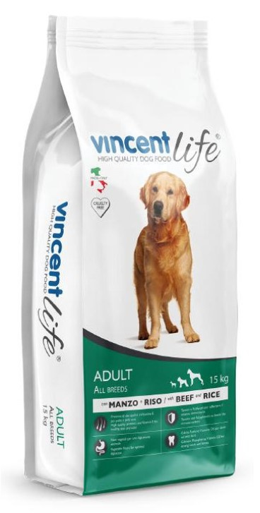 Каталог Сухой корм для собак Vincent Adult All Breed (говядина, рис) для собак
