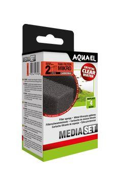 Наполнитель для фильтра Aquael Filtr.sponge FAN Micro Plus CARBO (2шт)