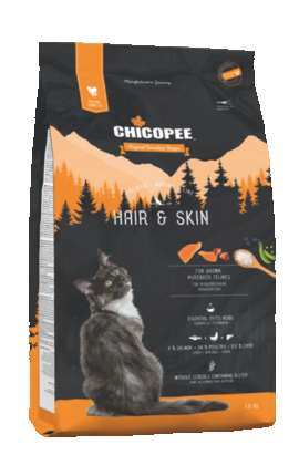 Сухой корм для кошек Chicopee HNL HAIR&SKIN (для красоты шерсти)