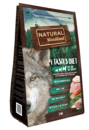 Каталог Сухой корм для собак Natural Woodland 4 Tastes Diet All Age (индейка, курица, лосось, тунец) для собак