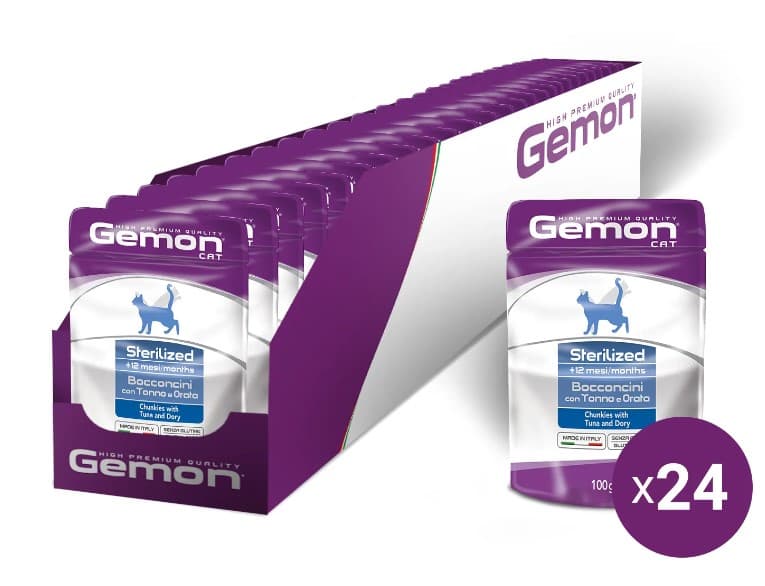 Питание для кошек Gemon Cat Sterilised (тунец, дори)