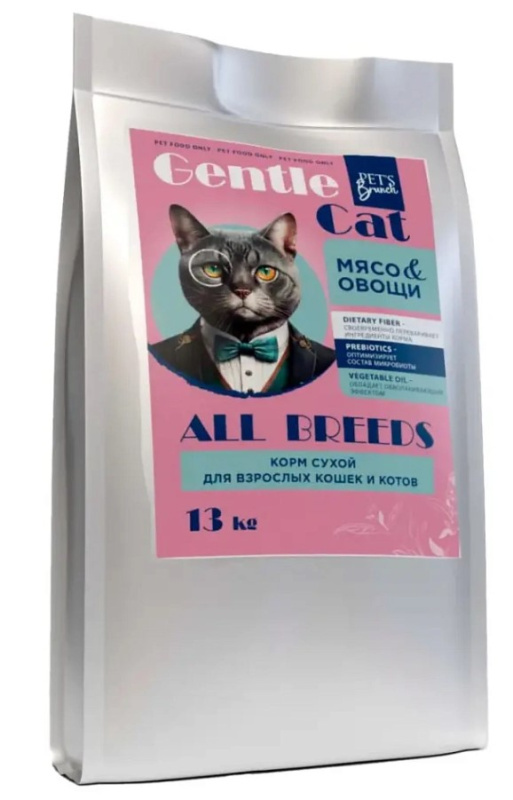 Сухой корм для кошек Pet's Brunch Gentle Cat Adult All Breeds (мясо, овощи)
