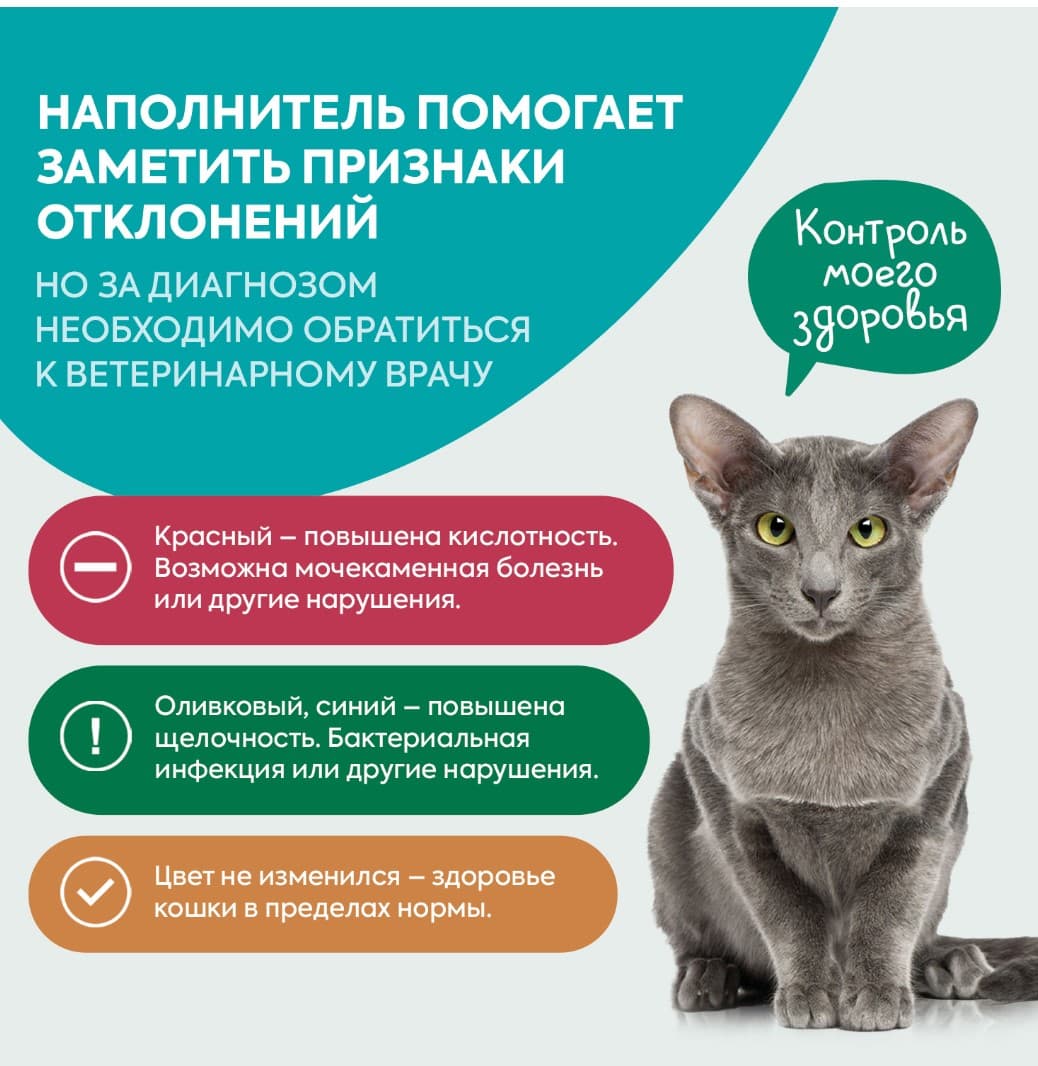 Наполнитель растительный комкующийся Cat's choice с pH-индикатором