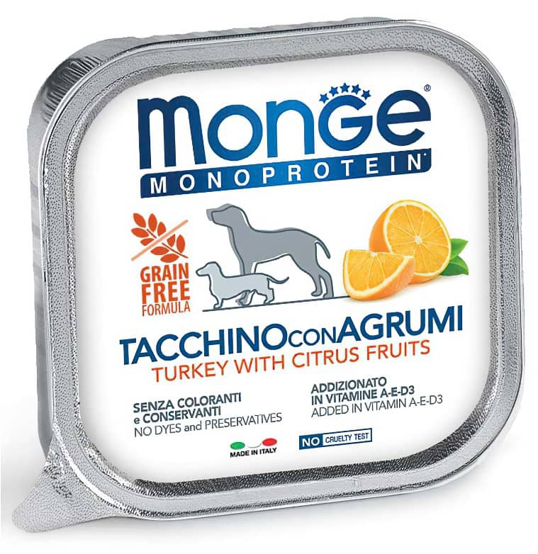 Еда для собак Monge Natural Monoprotein Fruits Dog Adult (индейка, цитрусовые)