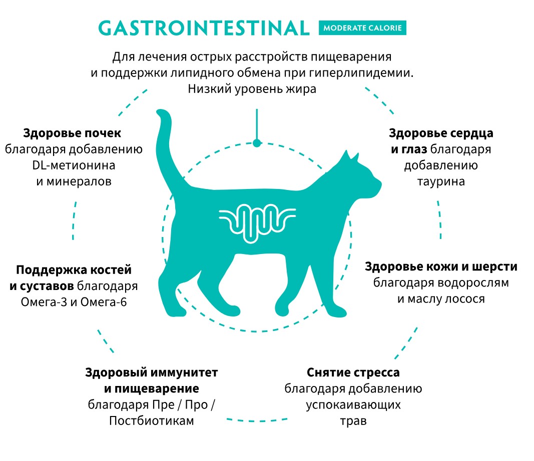 Сухой корм для кошек Grandorf Vet Cat Gastrointestinal Moderate Calorie (индейка)