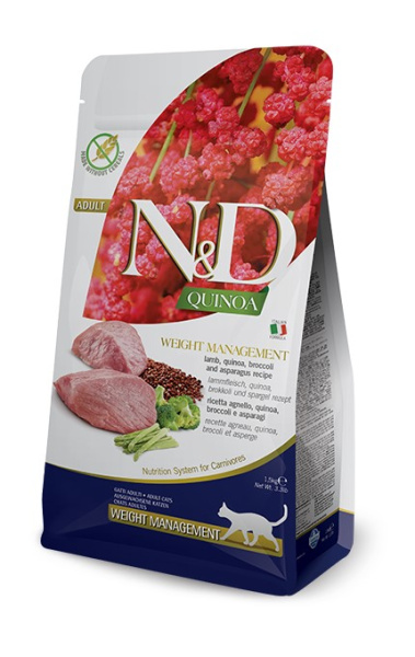 Сухой корм для кошек Farmina N&D GF Quinoa Cat Weight Management Lamb Adult