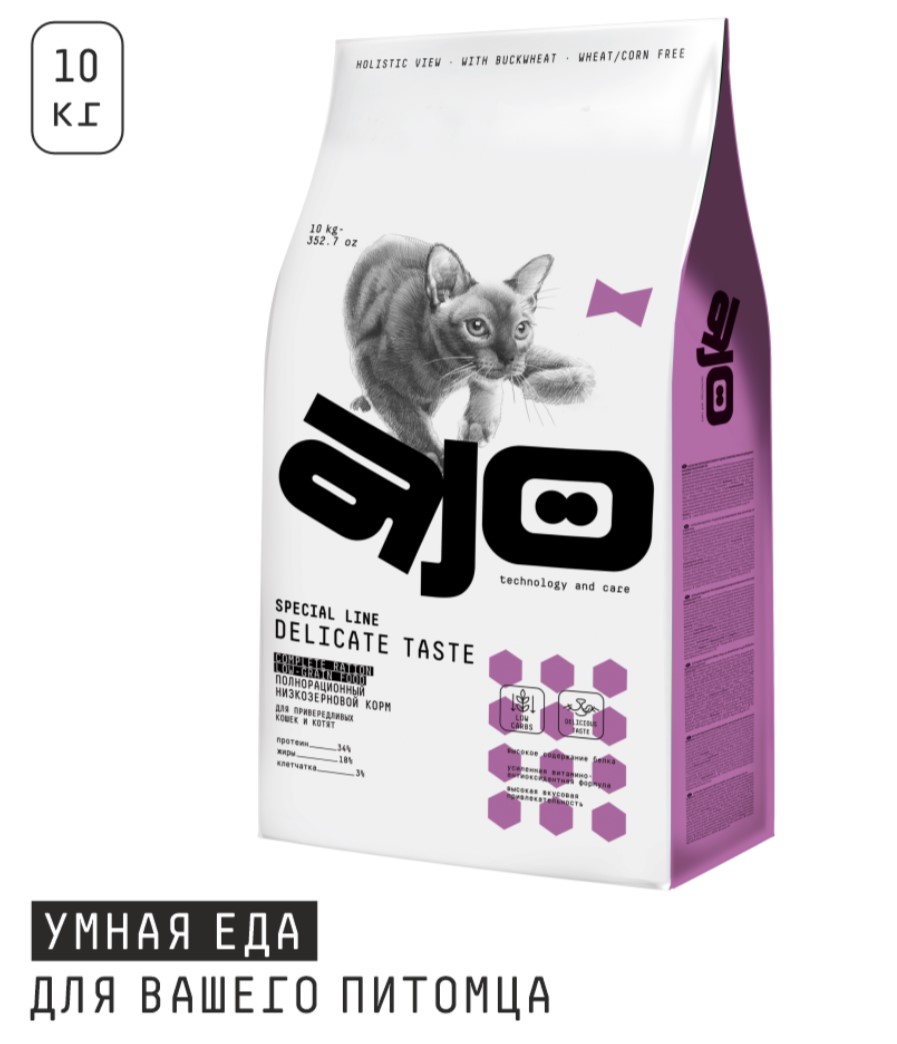 Сухой корм для кошек AJO Special Line Delicate Taste Adult Cat