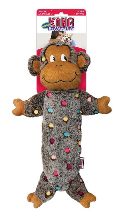 KONG Игрушка для собак Low Stuff Speckl Monkey