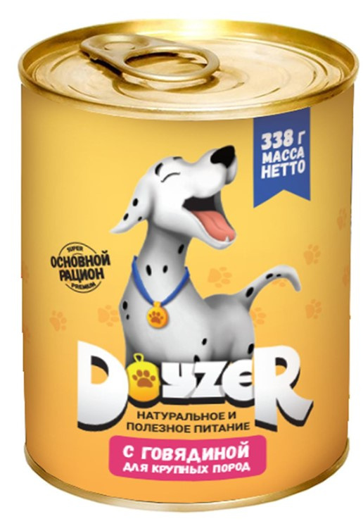 Консервы для собак крупных пород DOYZER Large Adult Dog (говядина)