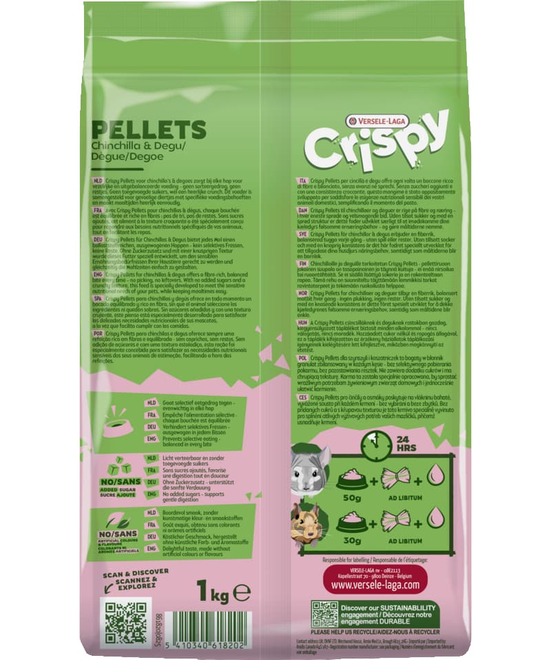 Versele-Laga Crispy Pellets Chinchillas & Degus
