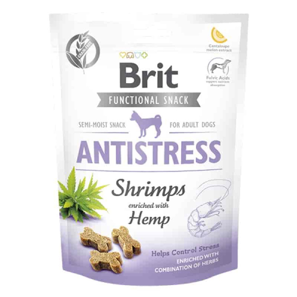 Каталог Лакомство для собак Brit Care Dog Functional Snack Antistress с креветками 150 гр (111422) для собак