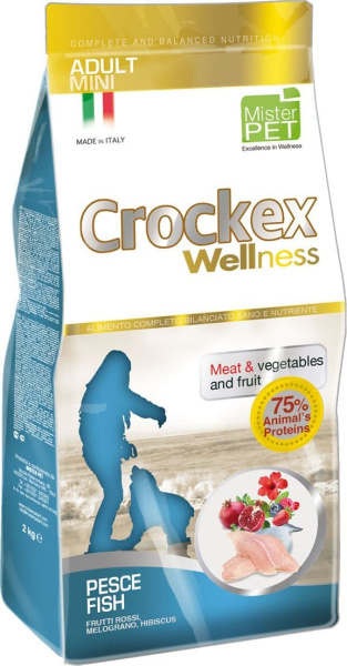 Каталог Сухой корм для собак Crockex Wellness Adult Dog Mini (рыба и рис) для собак