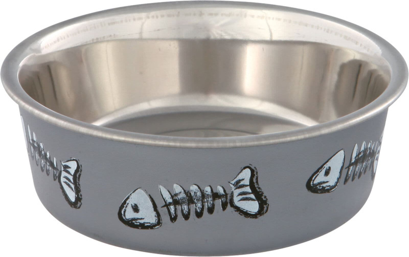 Миска металлическая для кошек TRIXIE Paw & Bone