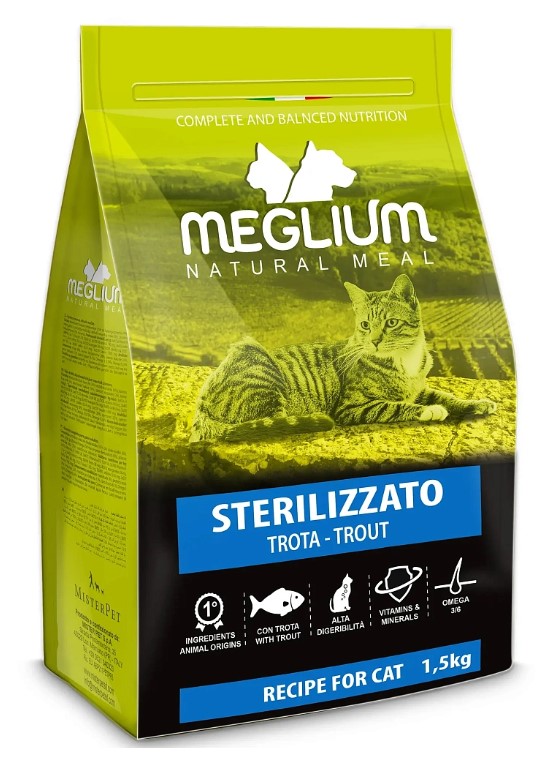 Сухой корм для стерилизованных кошек Meglium Neutered Adult Cat (форель)