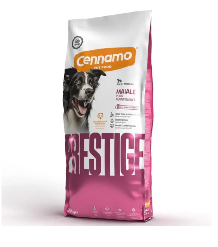 Каталог Сухой корм для собак средних пород Cennamo Prestige PRD Adult Medium Maiale (свинина) для собак