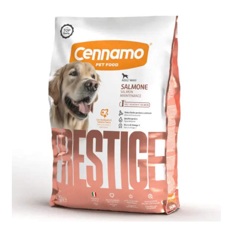 Каталог Сухой корм для собак крупных пород Cennamo Prestige PRD Adult Maxi Salmon (лосось) для собак