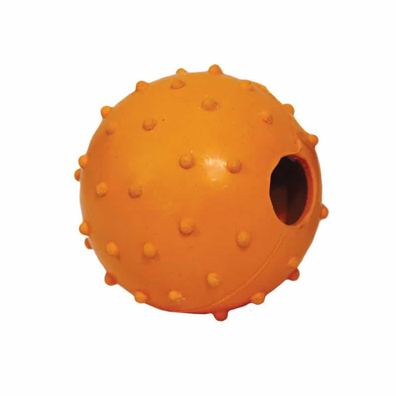 Игрушка для собак из ц/литой резины Triol Мяч с колокольчиком