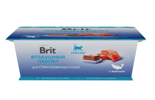 Brit Premium воздушный паштет для стерилизованных кошек Sterilised (форель)