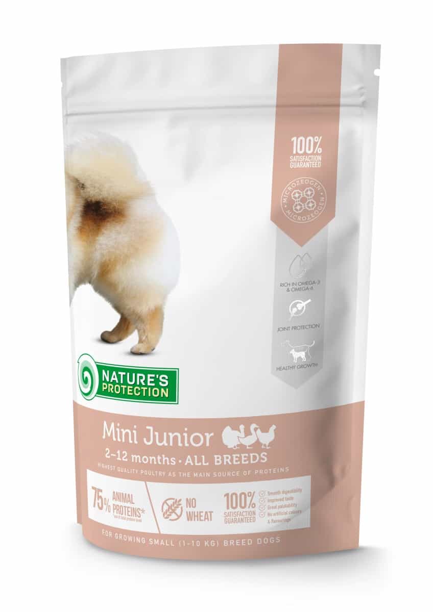 Каталог Сухой корм для щенков Мини пород Nature's Protection MINI JUNIOR для собак
