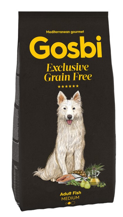 Каталог Сухой корм для собак средних пород Gosbi Exclusive Grain Free Adult Medium  (лосось, голубая рыба) для собак