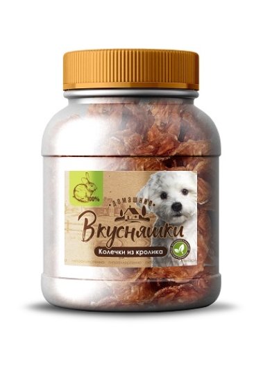 Домашние Вкусняшки Колечки из кролика 500 г