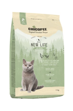 Полнорационный сухой корм Сухой корм для котят и беременных кошек Chicopee CNL NEW LIFE