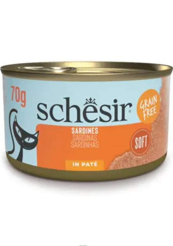 Влажный корм для кошек Schesir Grill Adult Cat (сардины)