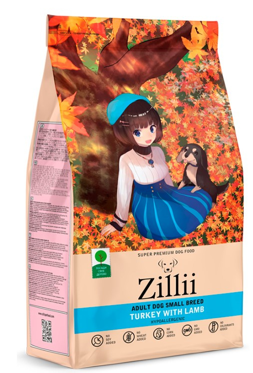 Каталог Сухой корм для собак мелких пород ZILLII Small Adult Dog (индейка, ягненок) для собак