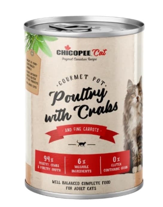 Еда для кошек Chicopee Gourmet Adult Cat (домашняя птица, крабы)