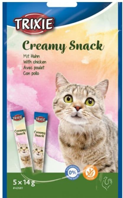 Лакомство для кошек Cливочная закуска c курицей TRIXIE Creamy Snacks 5х14 гр.