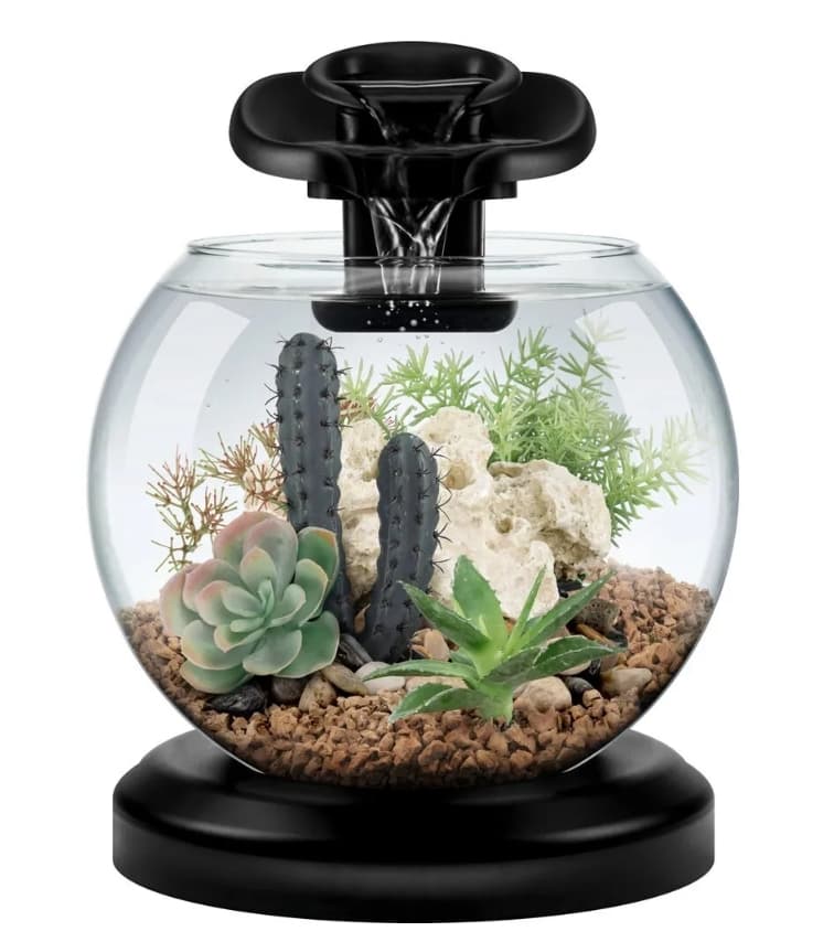 Интерьерный аквариум Tetra Duo Waterf Globe LED bk 6,8L 2 MK (черный)