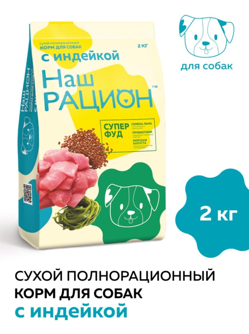 Сухой корм для собак Наш Рацион Adult (индейка)