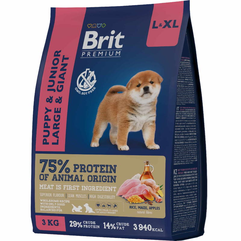 Каталог Сухой корм для щенков крупных пород Brit Premium Dog Puppy and Junior Large and Giant для собак