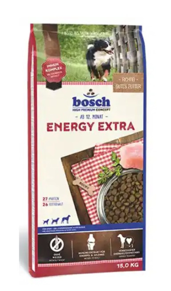 Еда для собак Сухой корм для собак Bosch Energy Extra