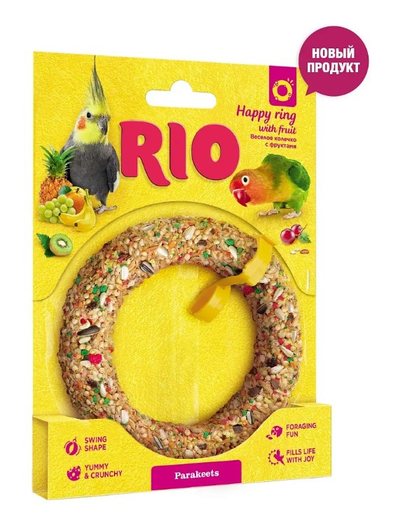 Лакомство-игрушка для средних попугаев RIO Веселое колечко