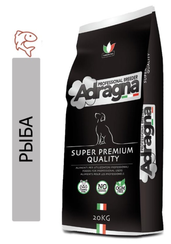 Каталог Сухой корм для собак средних и крупных пород Adragna Breeder Superpremium Adult Medium/Maxi (рыба, р для собак