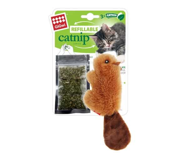 Игрушка для кошек "GiGwi" "Бобренок" 16 см (75301)