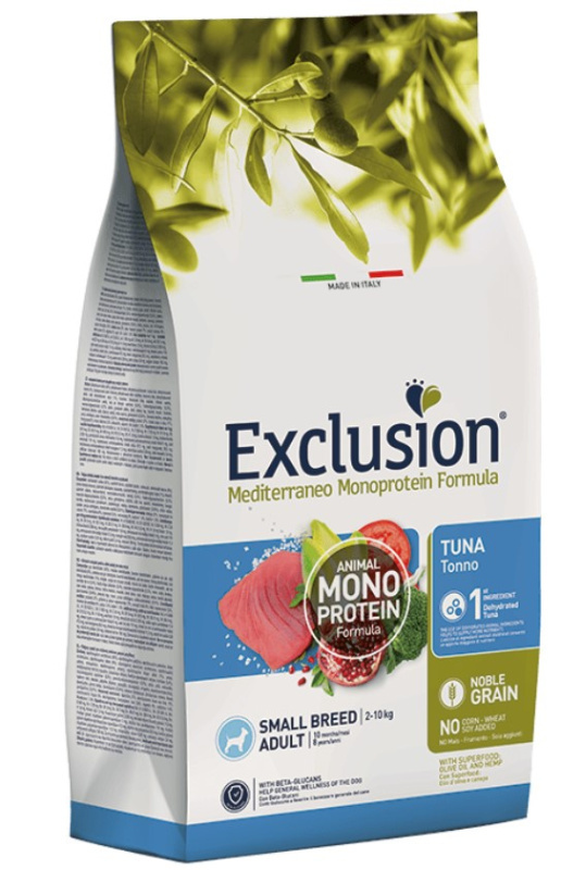Сухой корм для собак EXCLUSION Monoprotein Noble Grain Adult Small (тунец)