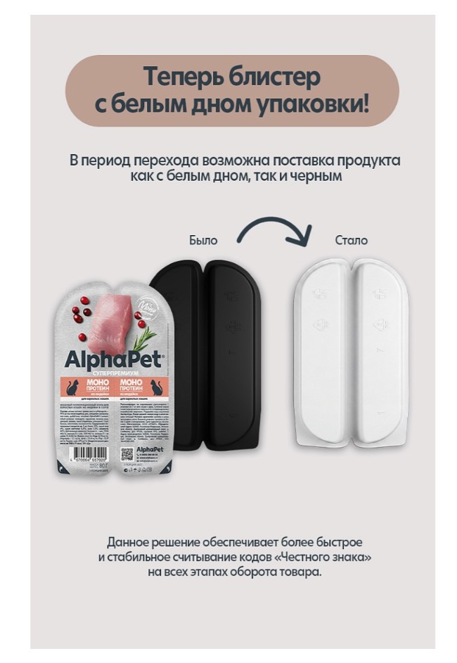 Влажный корм для собак AlphaPet Monoprotein Adult Dog в соусе (индейка)