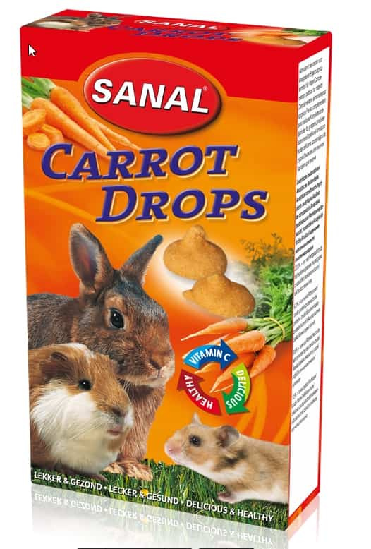 Лакомство для грызунов Carrot Drops с морковью и витамином С Sanal