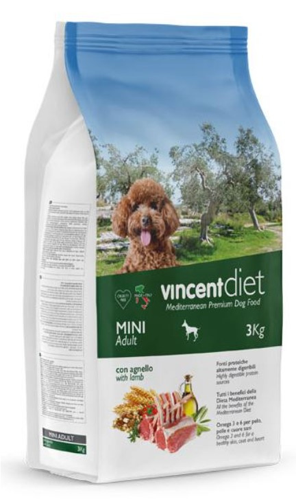 Каталог Сухой корм для собак мини пород Vincent Diet Adult Mini (ягненок) для собак