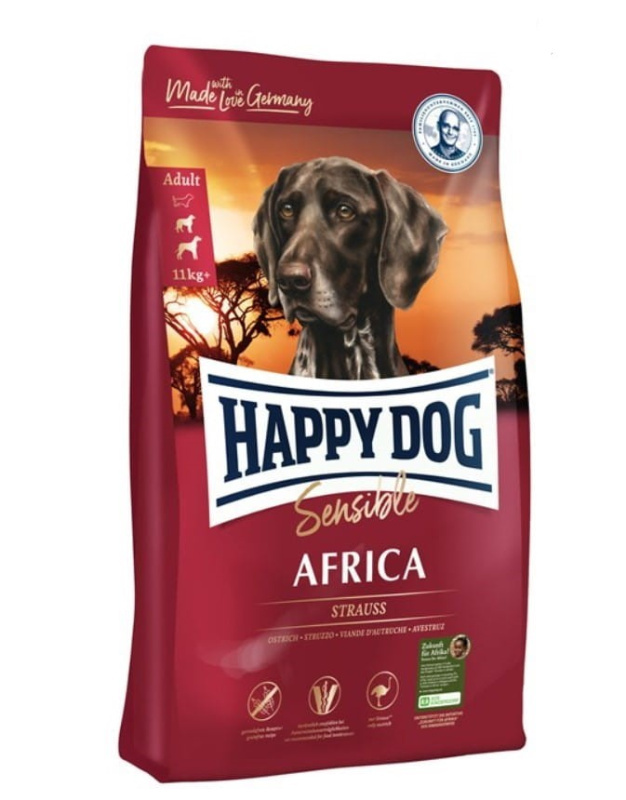 Каталог Сухой корм для собак HAPPY DOG Supreme Sensible Africa (страус) для собак