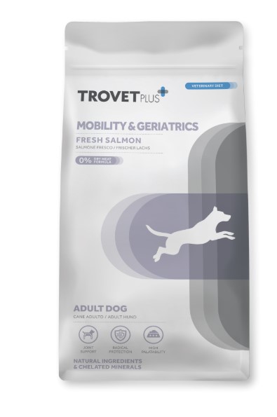 Каталог Сухой корм для собак Trovet Plus Mobility & Geriatrics Vet Diet Adult (лосось) для собак