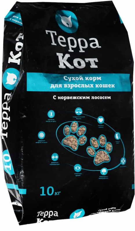 Сухой корм для кошек Терра Кот (норвежский лосось)