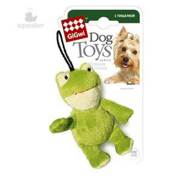 Игрушка для собак "GiGwi" "Лягушка с пищалкой" (75022)